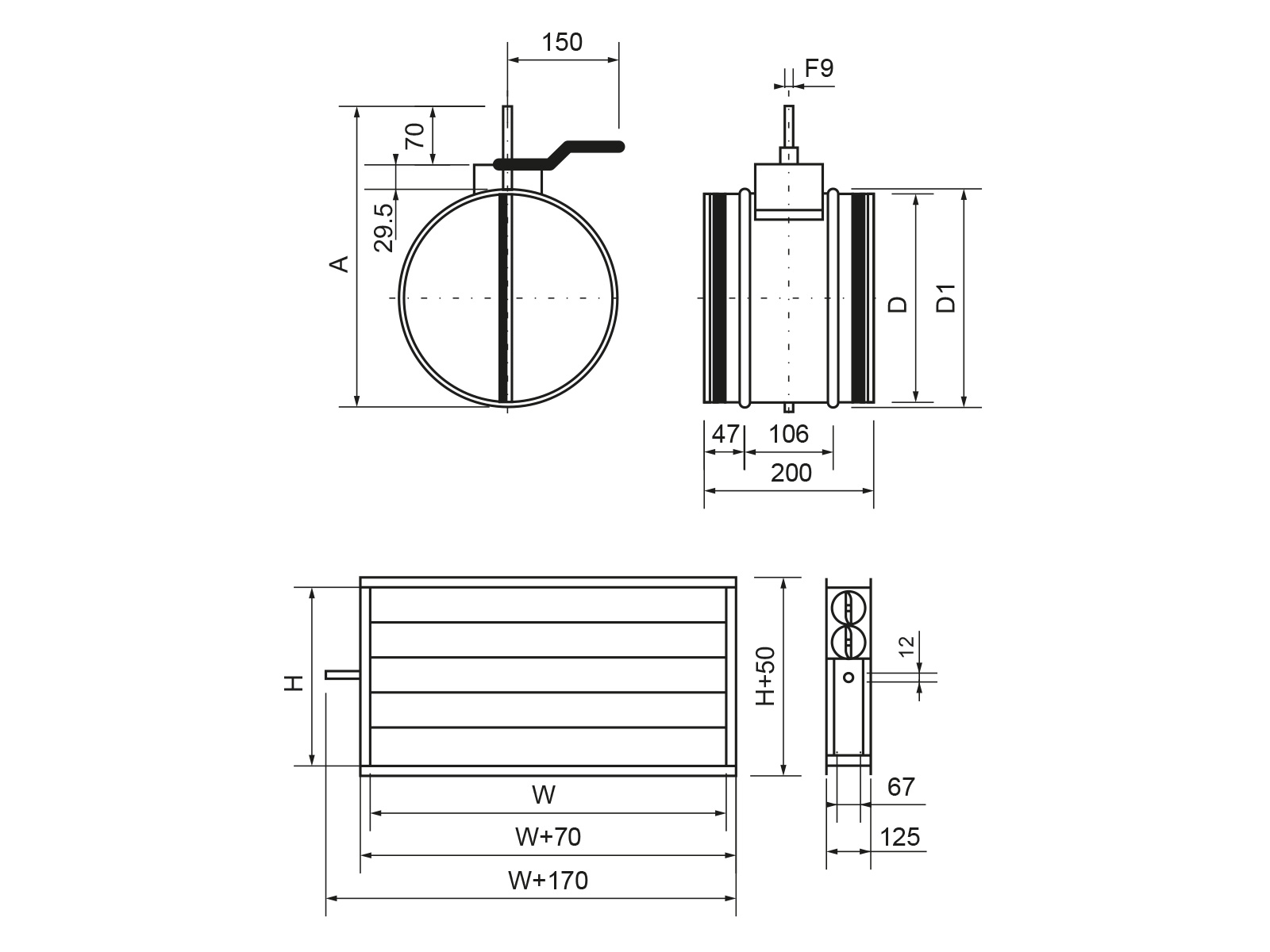 Клапан с приводом Ecoclima Pro Vent ECT VAL-T 315+R220